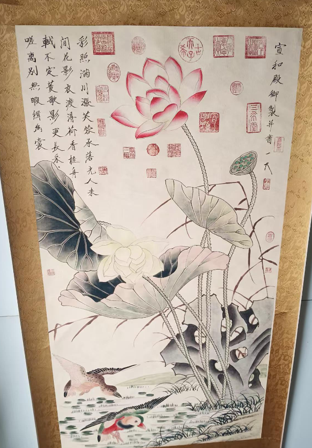 宋徽宗（赵佶）《荷花鸳鸯》-嘉诚艺术