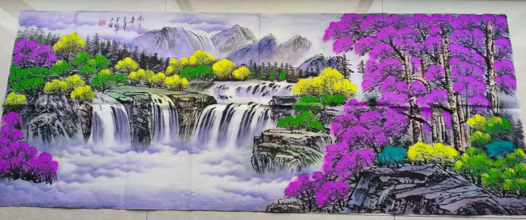图片[1]-吴冠中《紫气东来》-嘉诚艺术