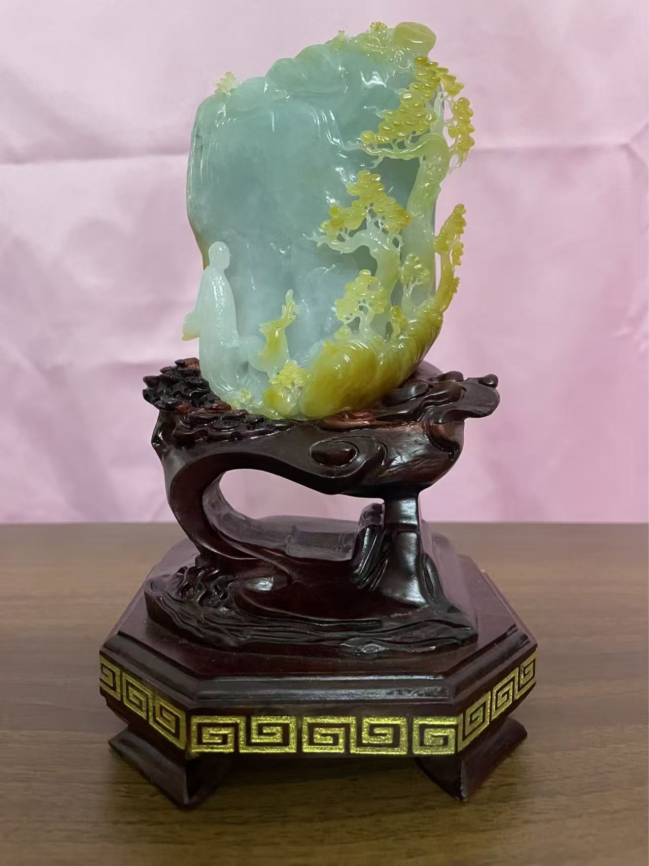翡翠精雕座件-嘉诚艺术